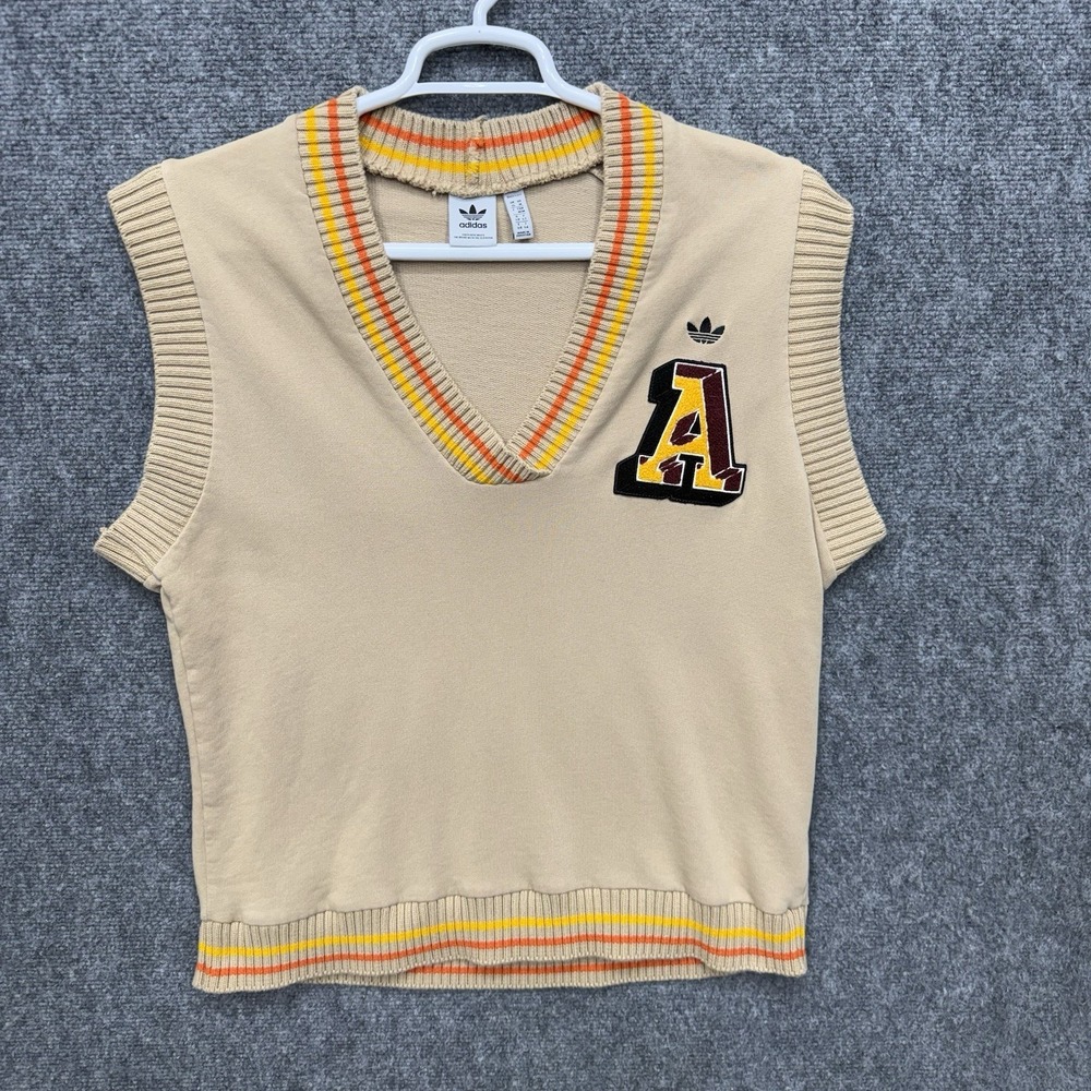 Adidas 50 years sleeveless Sweater Vest Mens‎ size Medium beige